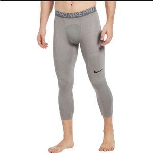 NIKE PRO Men’s Grey Compression 3/4 Pants